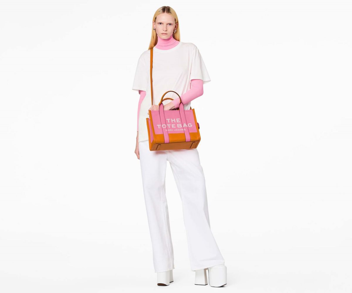 Marc Jacobs Colorblock Medium Tote Bag The Tote Bag Candy Pink Multi | APD032189