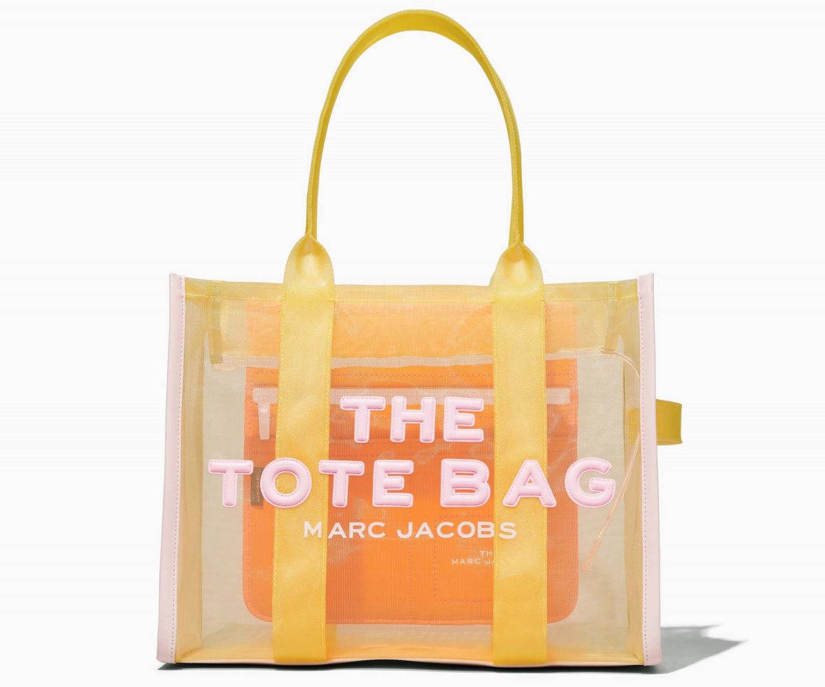 Marc Jacobs Colorblock Mesh Tote Bag The Tote Bag Yellow Multi | KPW401257