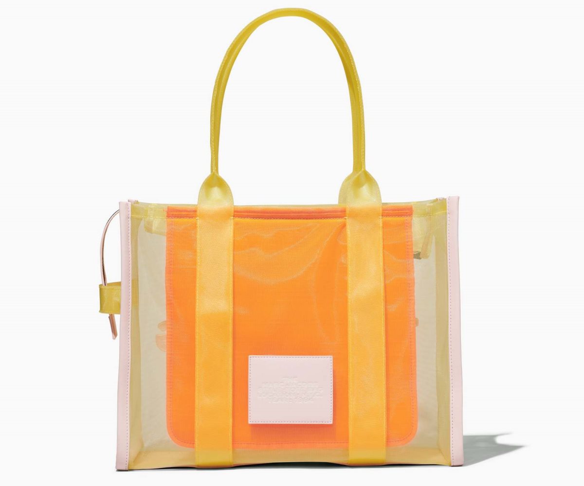 Marc Jacobs Colorblock Mesh Tote Bag The Tote Bag Yellow Multi | KPW401257