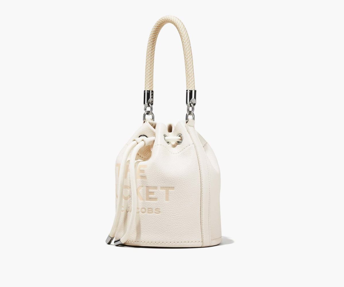 Marc Jacobs Leather Bucket Bag Bucket Bag Cotton/Silver | QRF724603