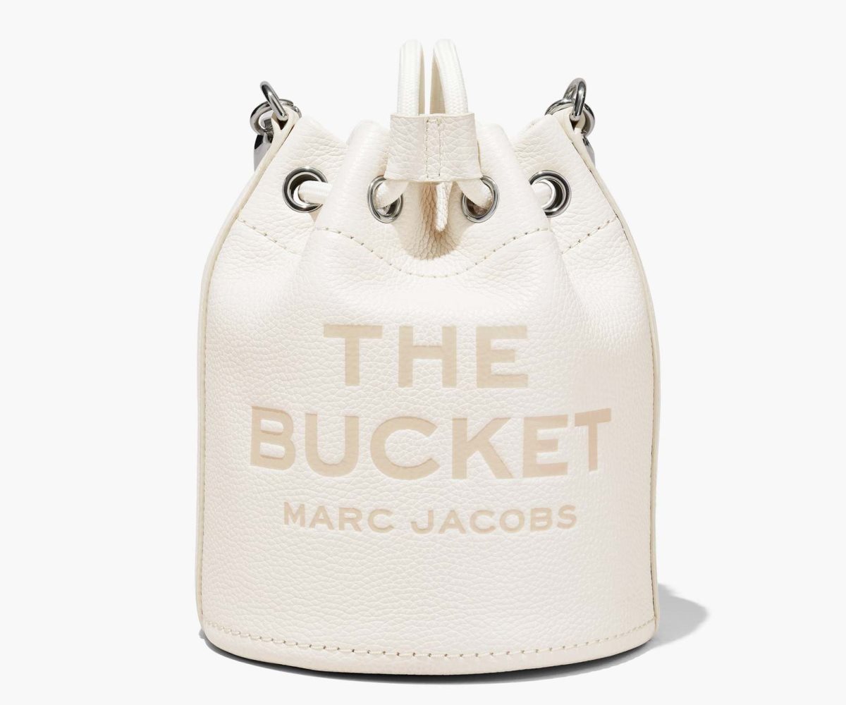 Marc Jacobs Leather Bucket Bag Bucket Bag Cotton/Silver | QRF724603