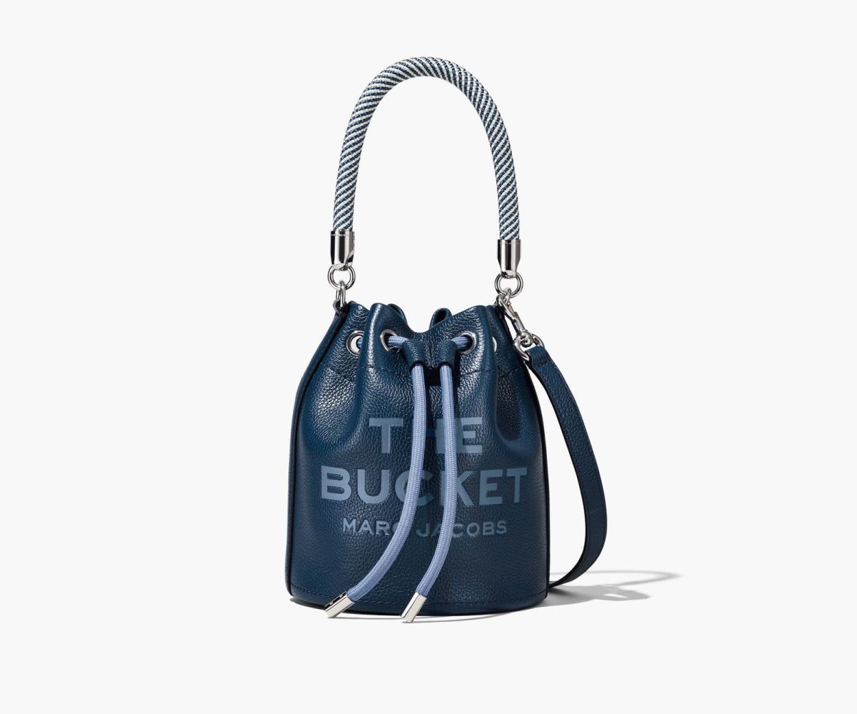 Marc Jacobs Leather Bucket Bag Bucket Bag Blue Sea | SXC768402