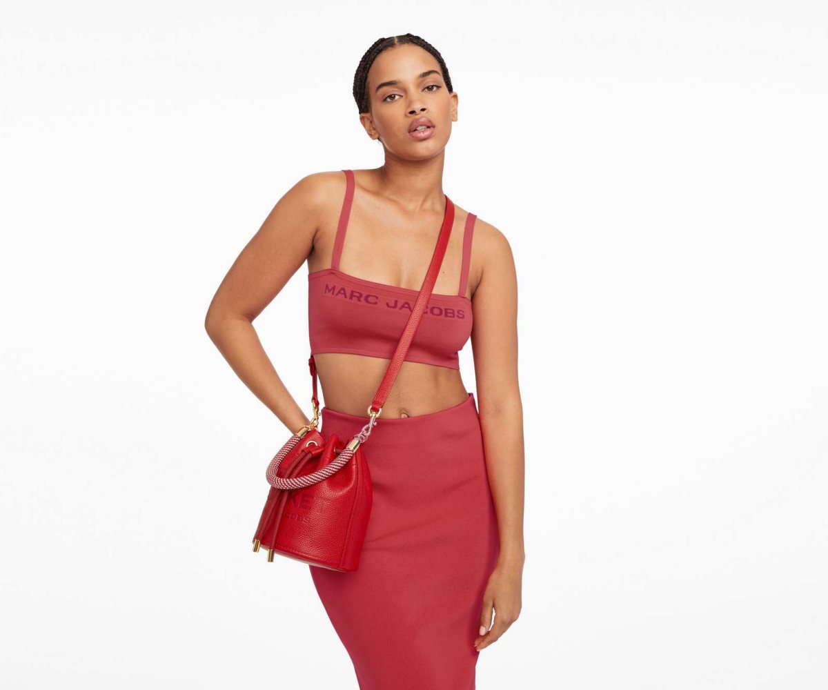 Marc Jacobs Leather Bucket Bag Bucket Bag True Red | WAO173820