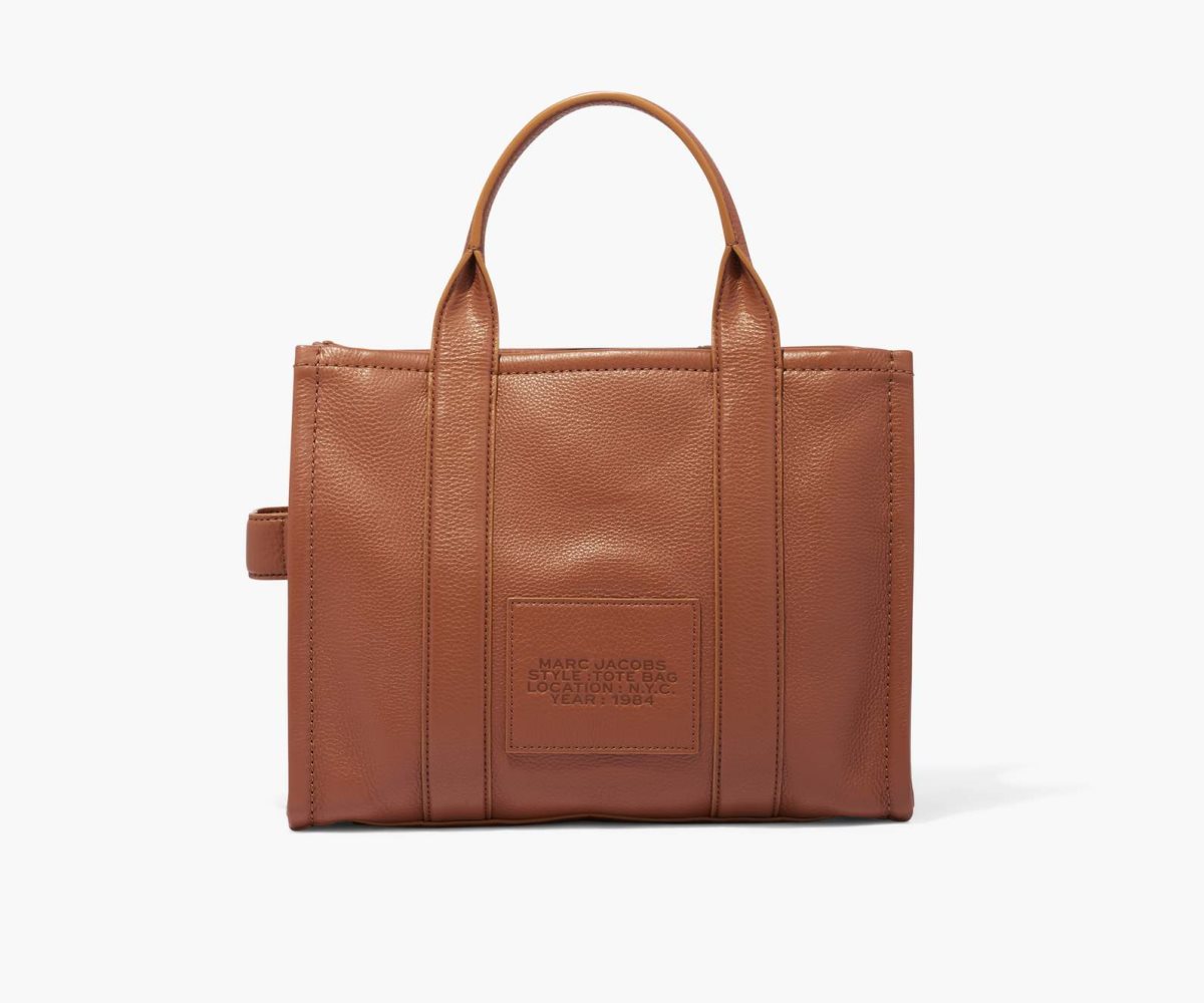 Marc Jacobs Leather Medium Tote Bag The Tote Bag Argan Oil | KLR032194