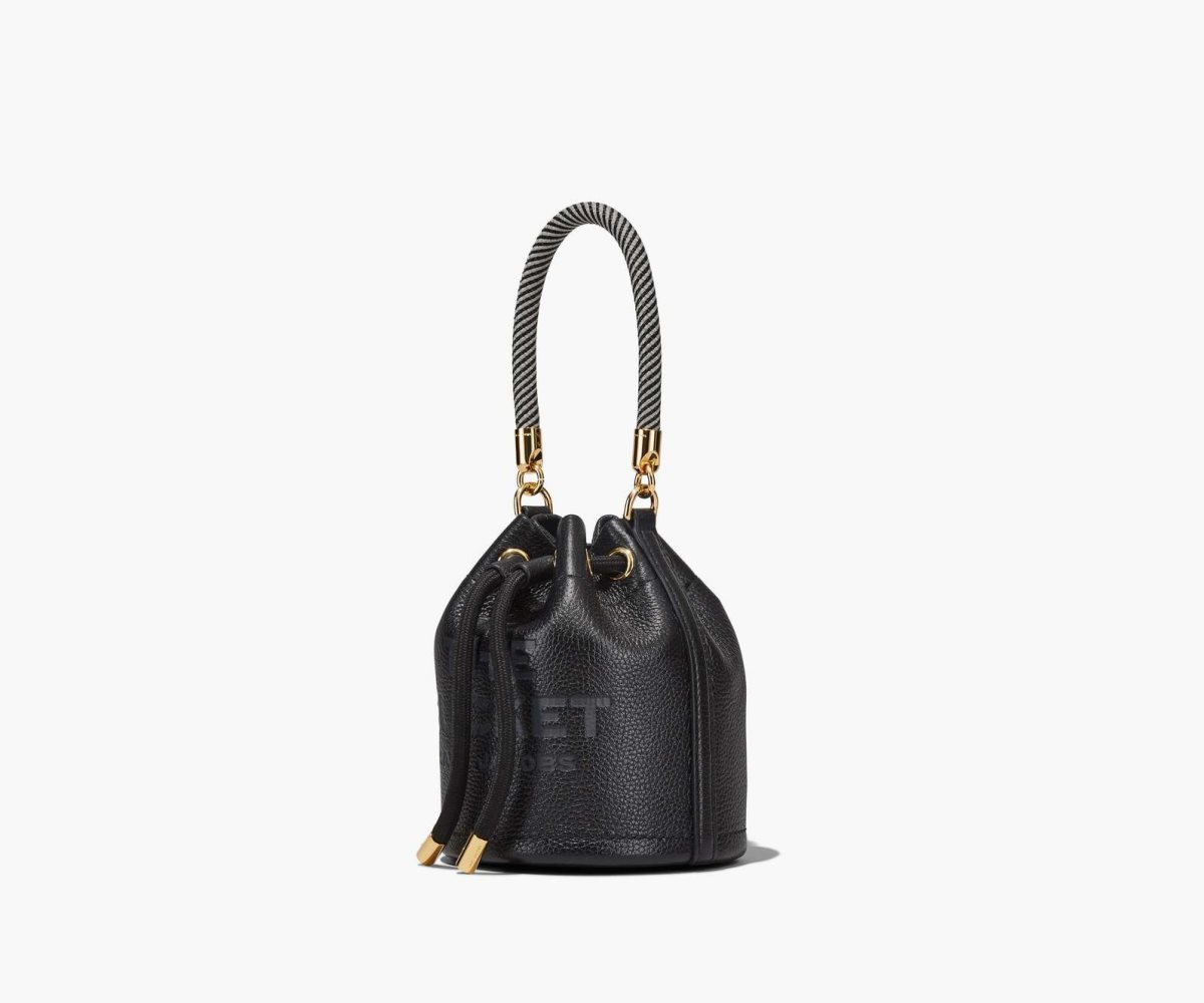 Marc Jacobs Leather Micro Bucket Bag Bucket Bag Black | MGU832197