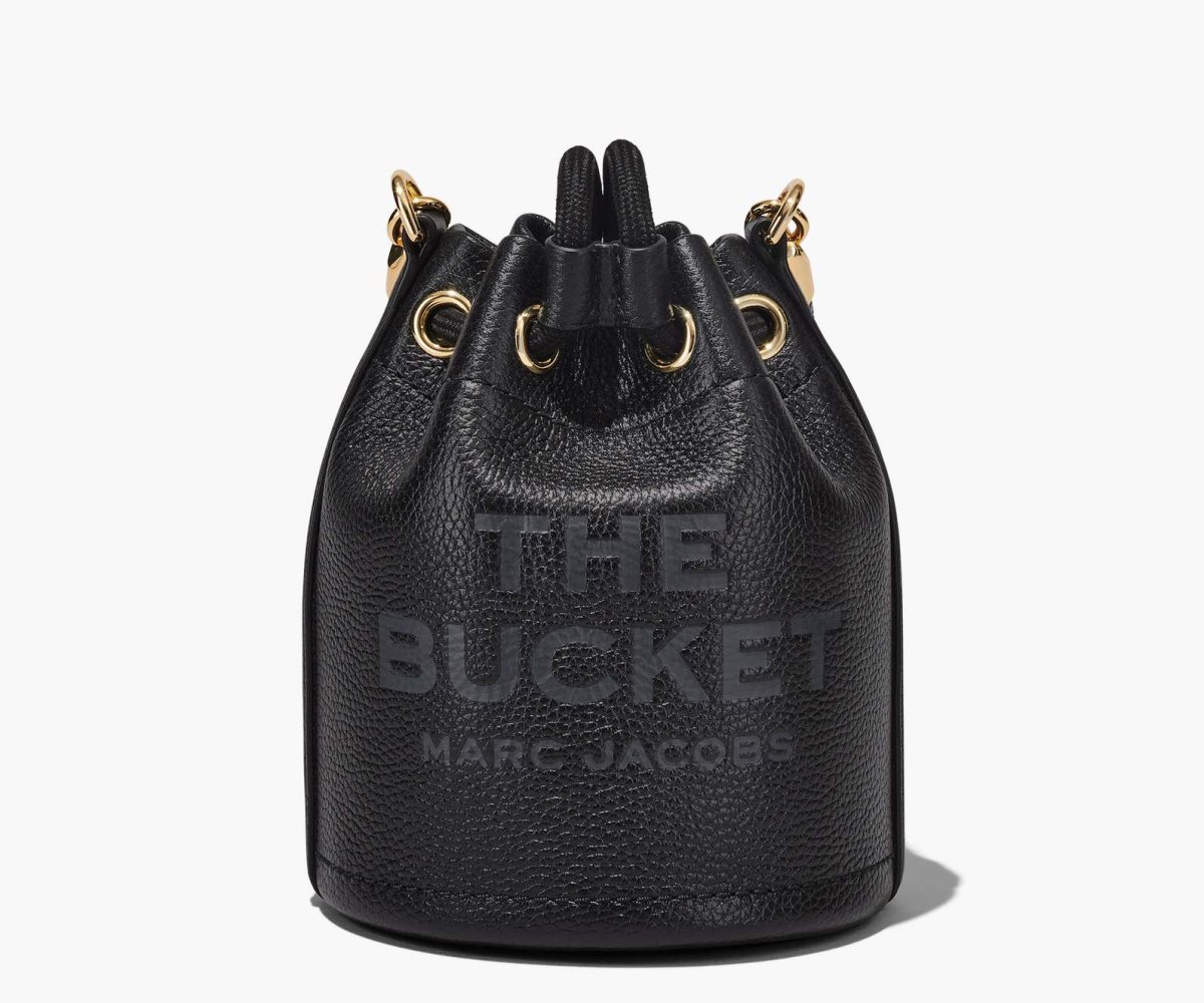 Marc Jacobs Leather Micro Bucket Bag Bucket Bag Black | MGU832197