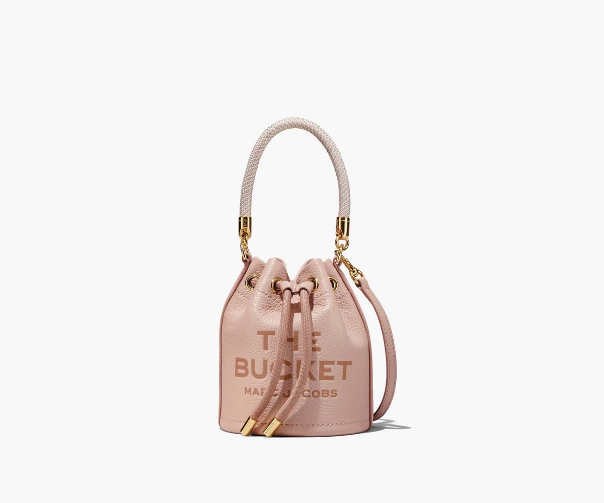 Marc Jacobs Leather Micro Bucket Bag Bucket Bag Rose | YZE862195