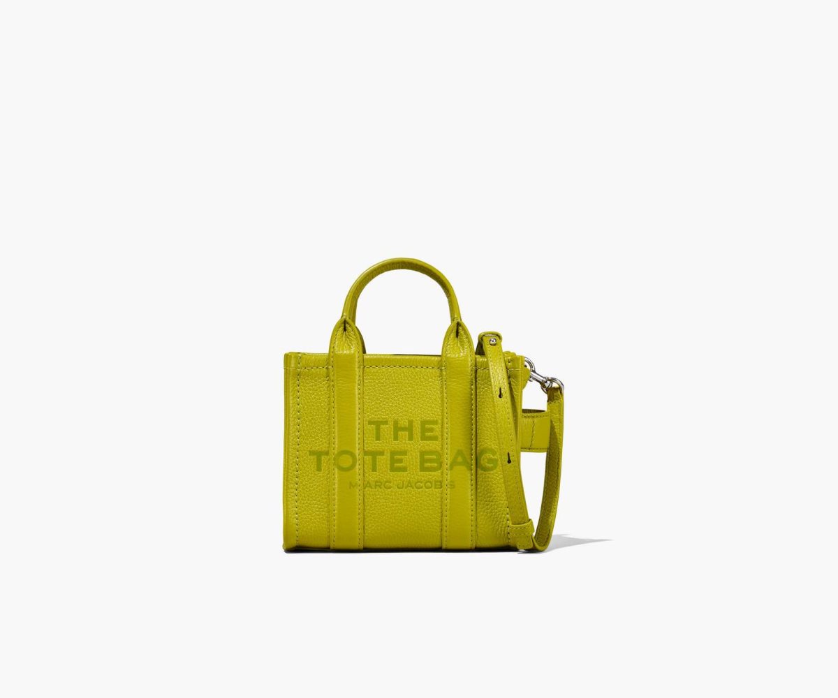 Marc Jacobs Leather Micro Tote Bag The Tote Bag Citronelle | GWX341089