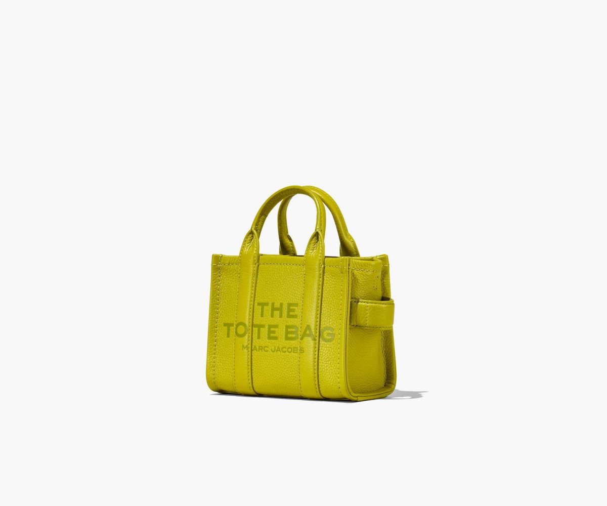 Marc Jacobs Leather Micro Tote Bag The Tote Bag Citronelle | GWX341089