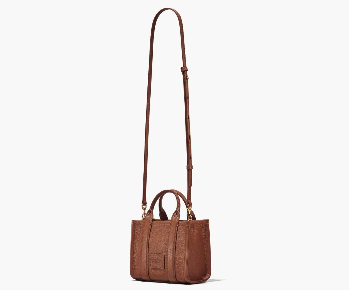 Marc Jacobs Leather Micro Tote Bag The Tote Bag Argan Oil | ULC739645