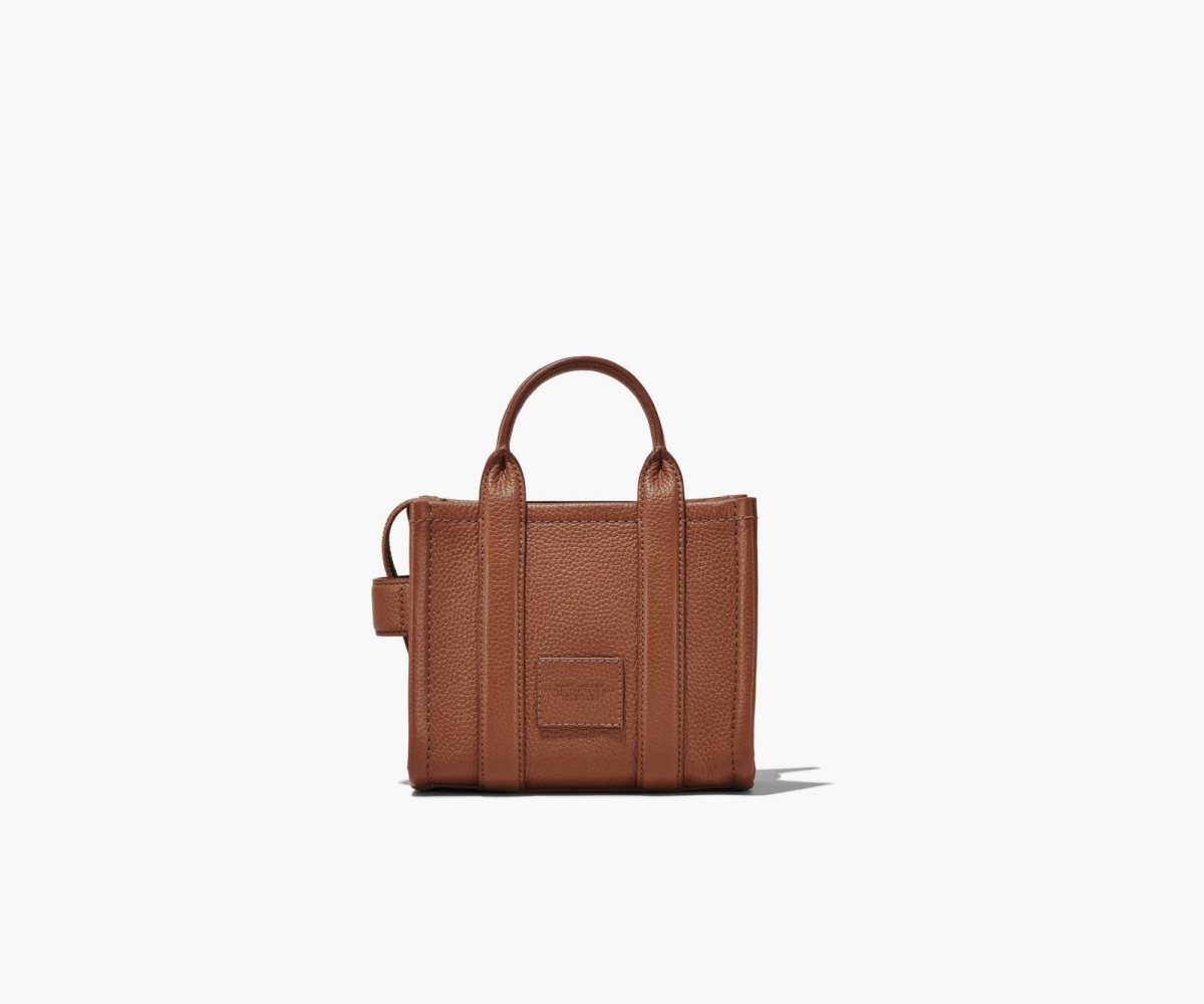 Marc Jacobs Leather Micro Tote Bag The Tote Bag Argan Oil | ULC739645