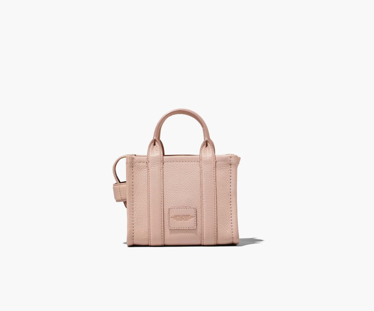 Marc Jacobs Leather Micro Tote Bag The Tote Bag Rose | VTY964713