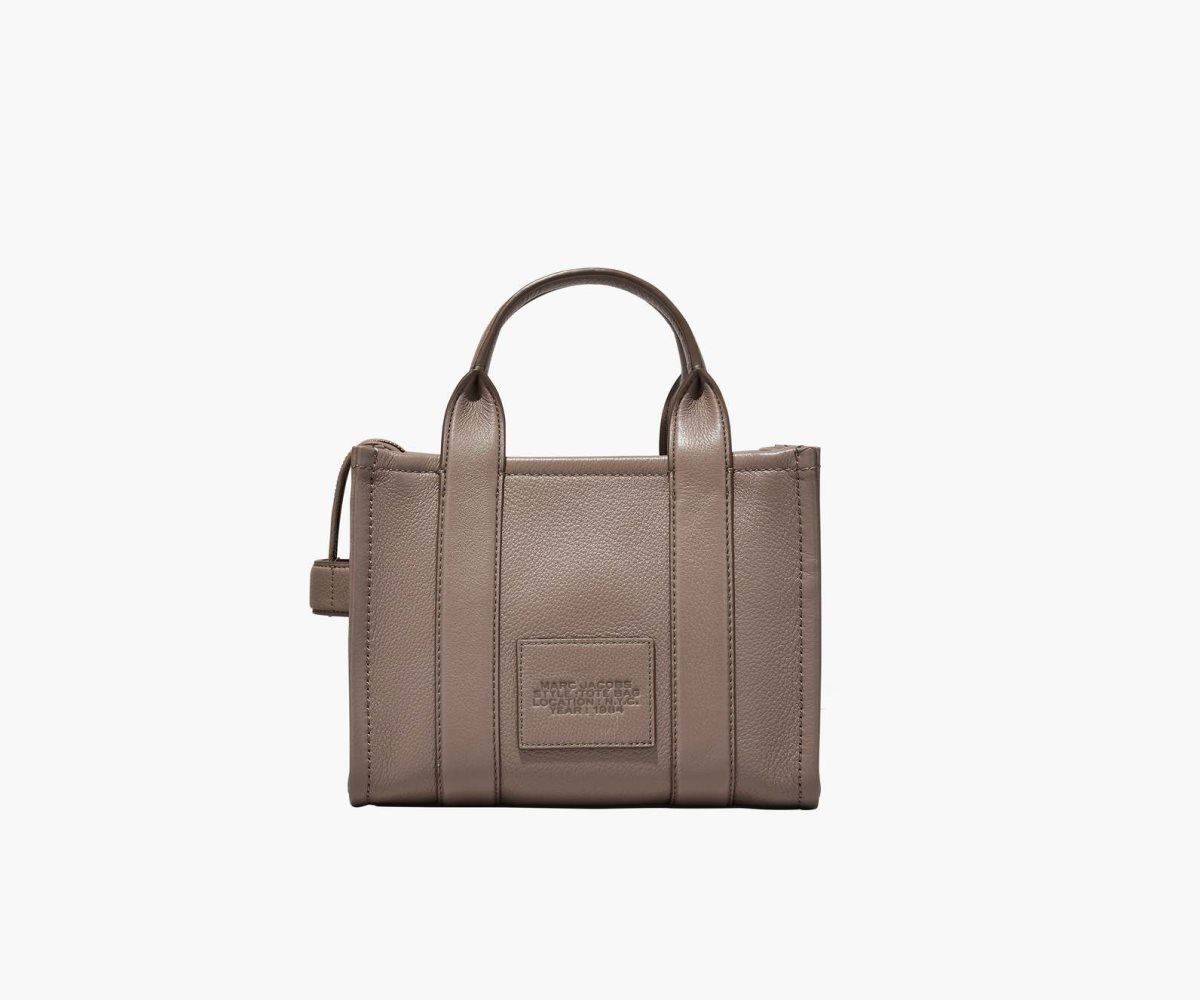 Marc Jacobs Leather Mini Tote Bag The Tote Bag Cement | MGI738501