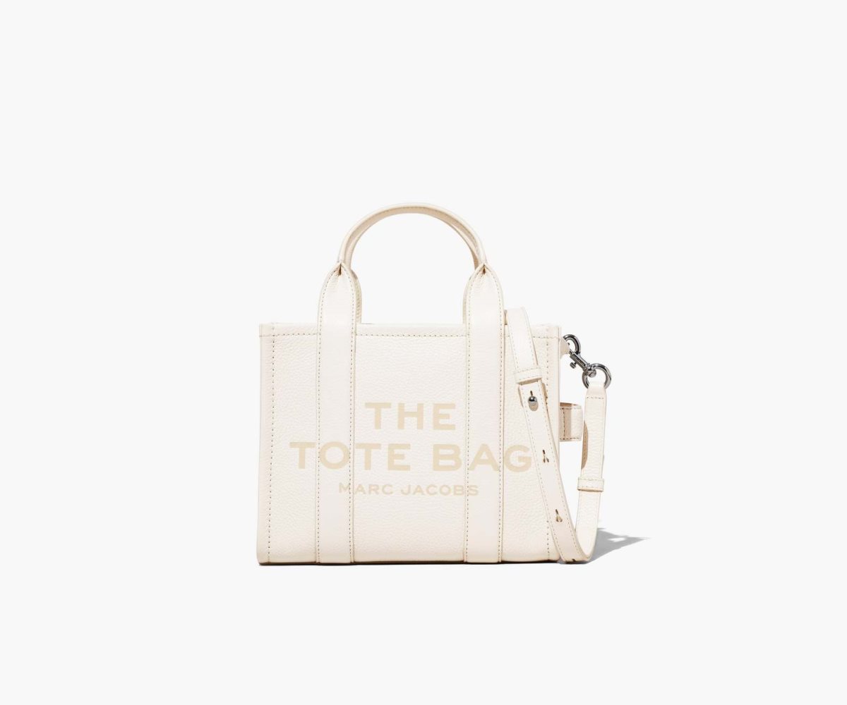 Marc Jacobs Leather Mini Tote Bag The Tote Bag Cotton/Silver | QOR537610