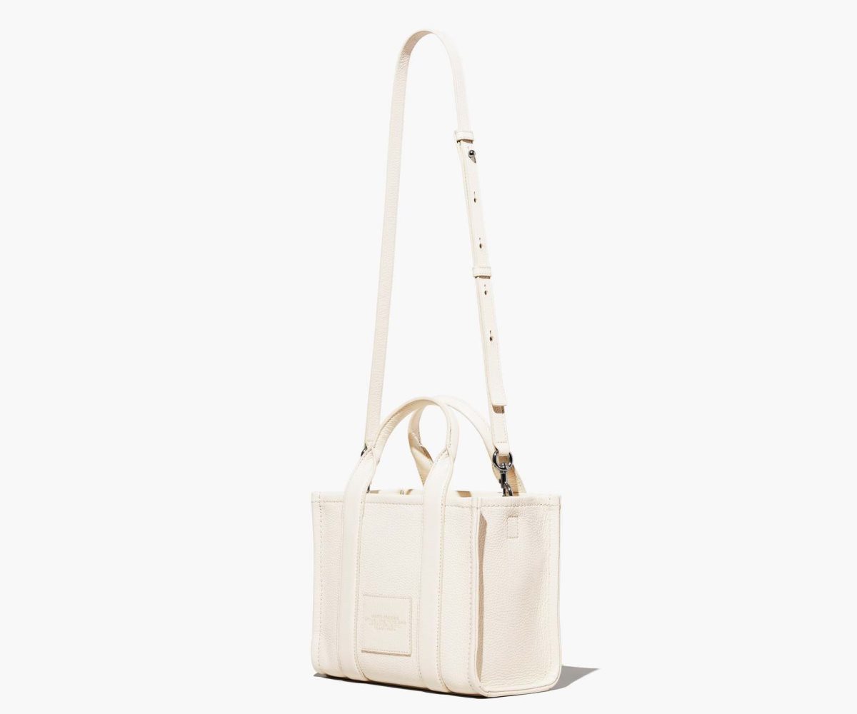 Marc Jacobs Leather Mini Tote Bag The Tote Bag Cotton/Silver | QOR537610