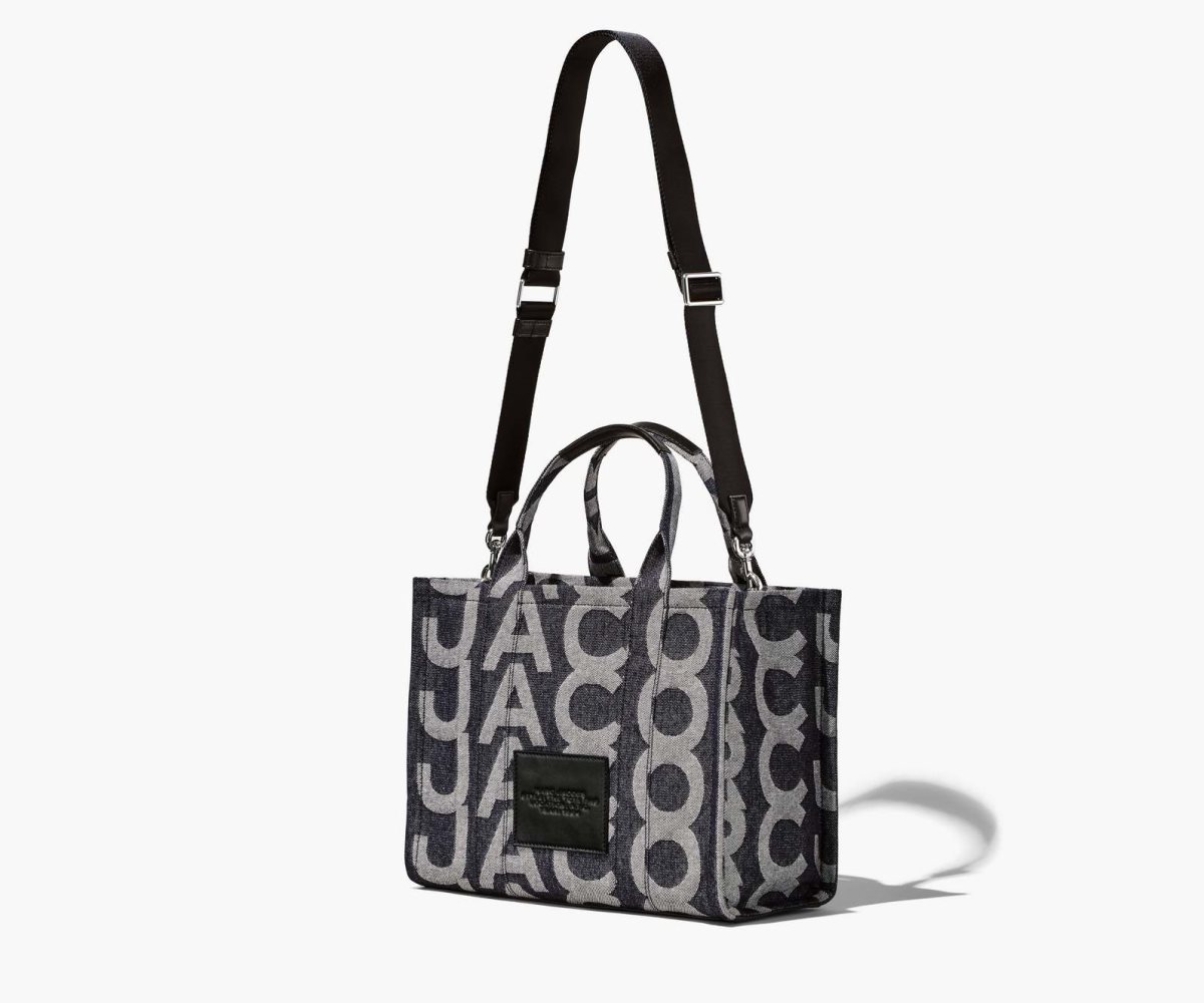 Marc Jacobs Monogram Denim Medium Tote Bag The Tote Bag Denim Blue | WRC215704