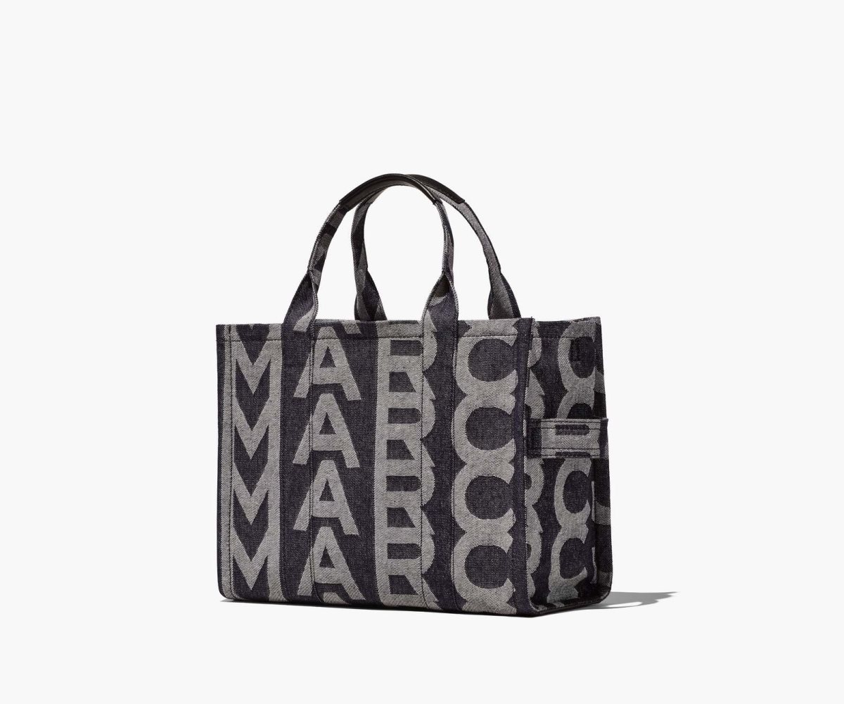 Marc Jacobs Monogram Denim Medium Tote Bag The Tote Bag Denim Blue | WRC215704