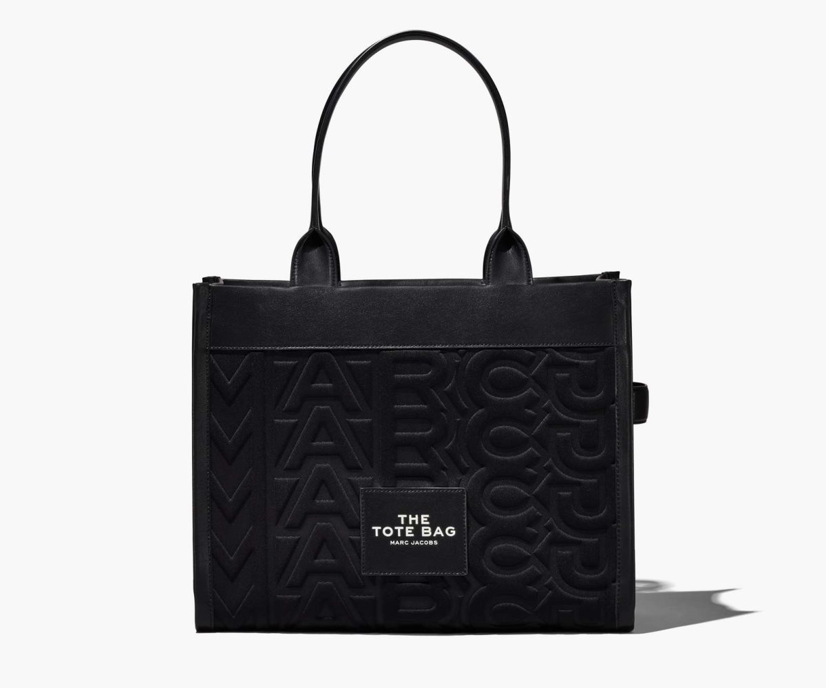 Marc Jacobs Monogram Neoprene Large Tote Bag The Tote Bag Black | JAF963018