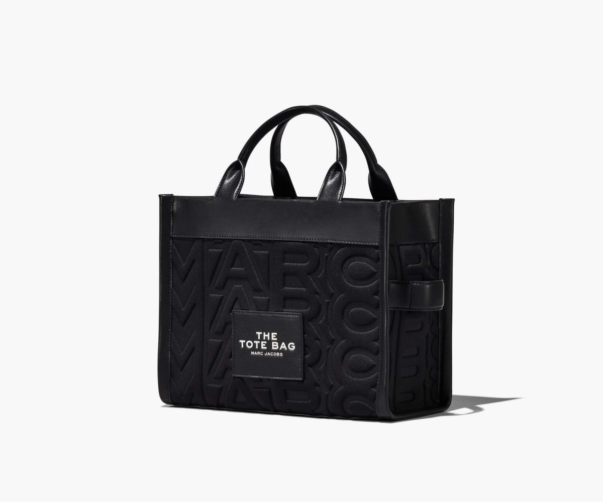 Marc Jacobs Monogram Neoprene Medium Tote Bag The Tote Bag Black | XYQ487025