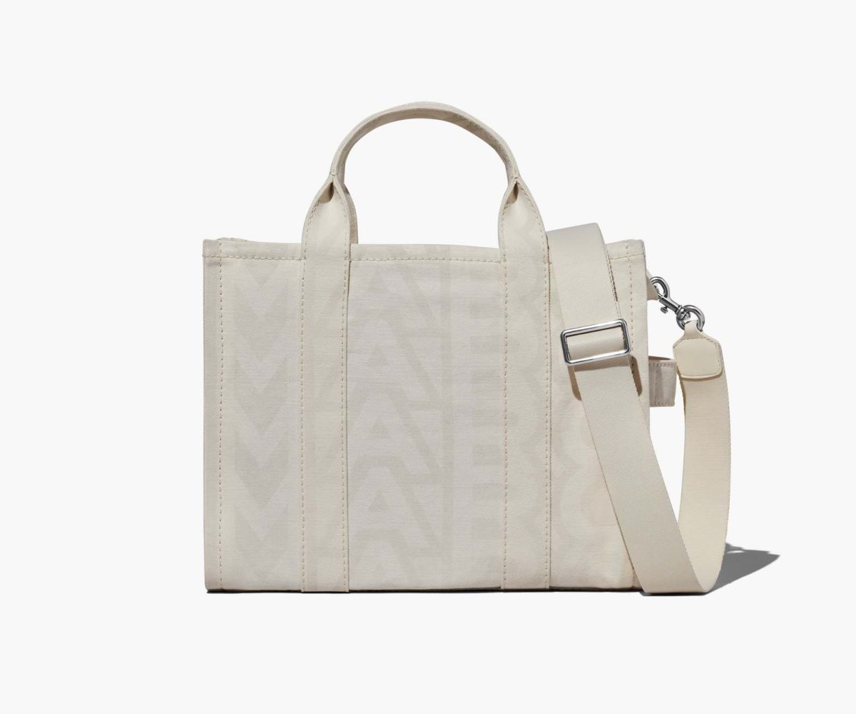 Marc Jacobs Outline Monogram Medium Tote Bag The Tote Bag Eggshell/Optic White | MIE510647