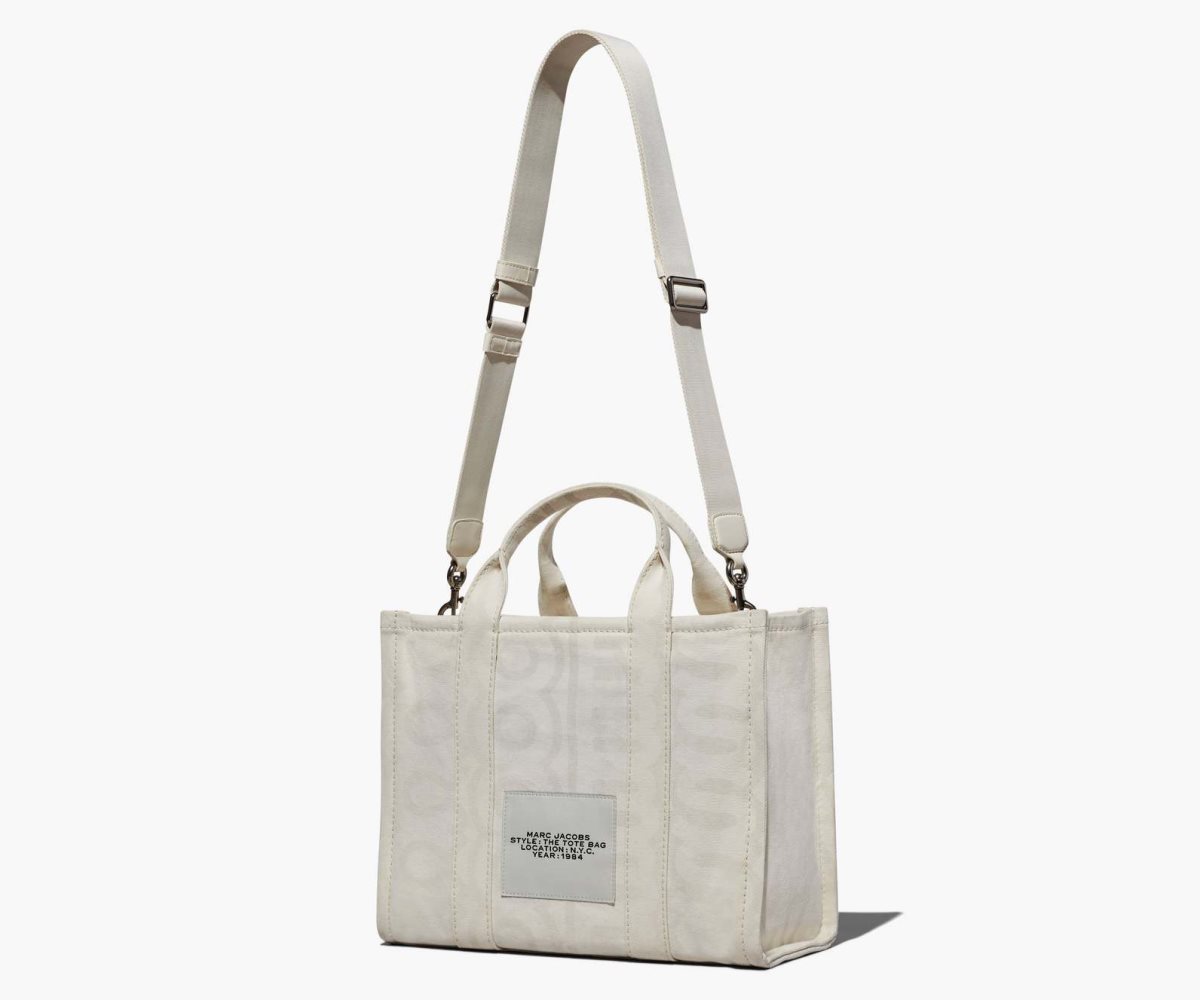 Marc Jacobs Outline Monogram Medium Tote Bag The Tote Bag Eggshell/Optic White | MIE510647