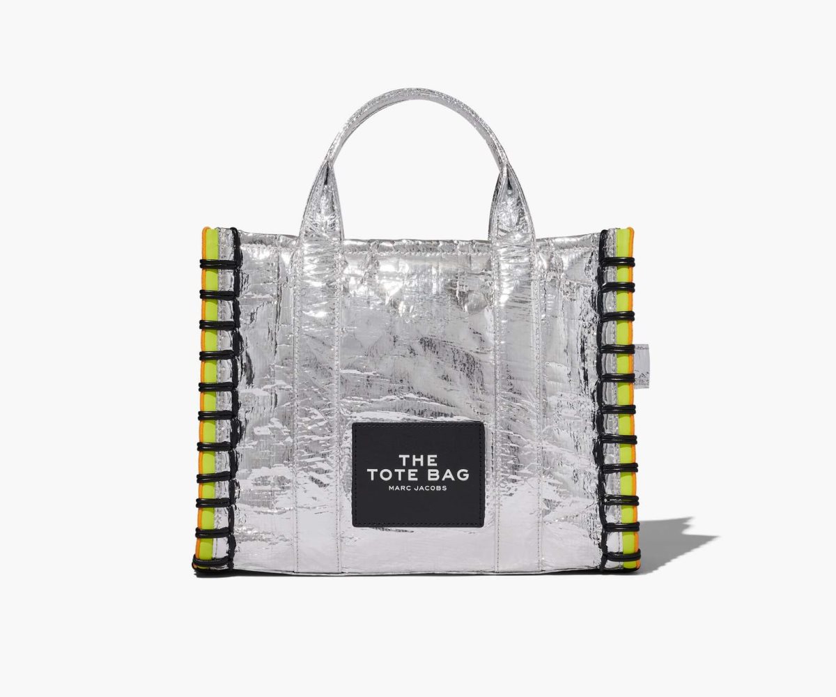 Marc Jacobs Tarp Medium Tote The Tote Bag Silver | GBY349701