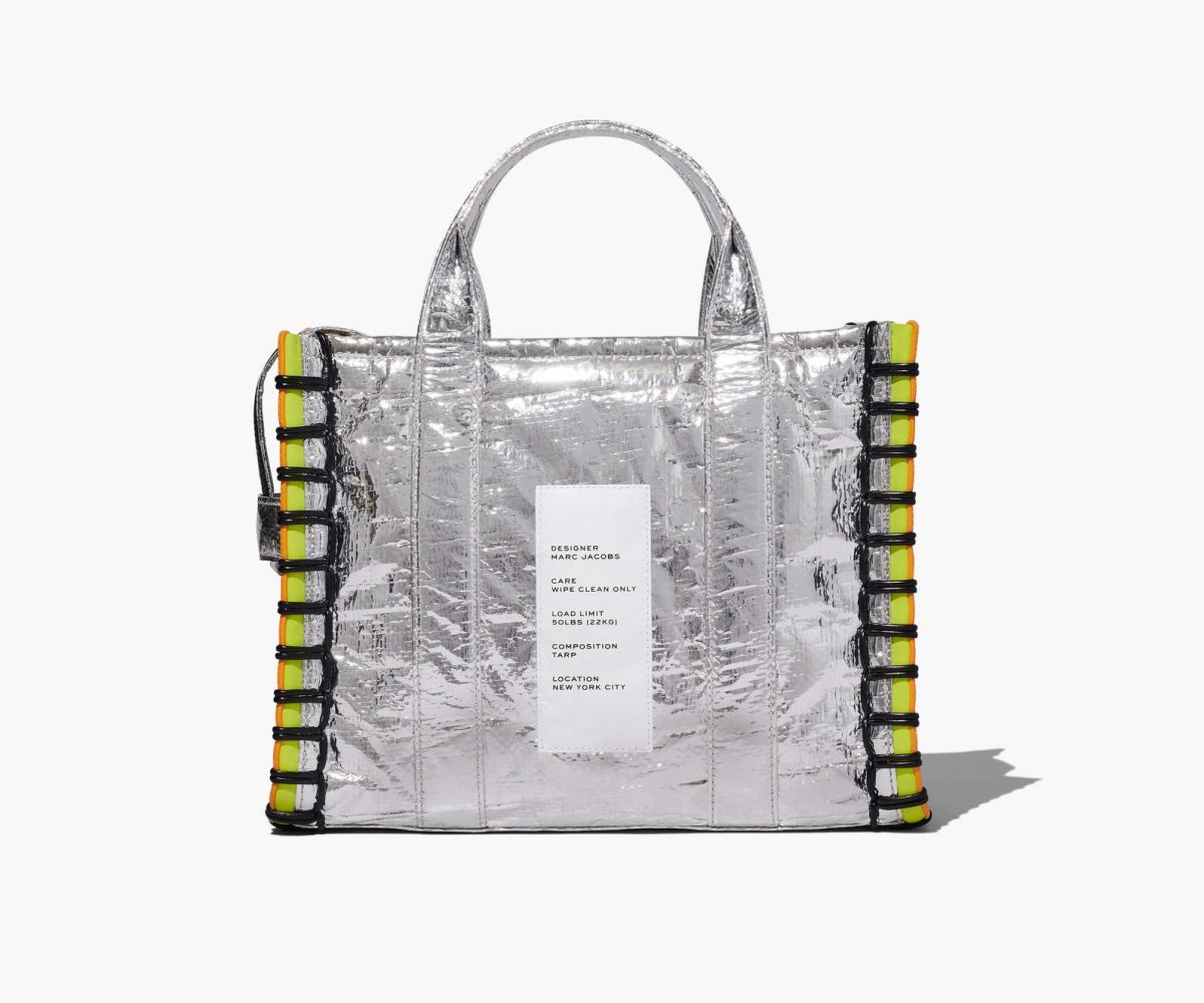 Marc Jacobs Tarp Medium Tote The Tote Bag Silver | GBY349701