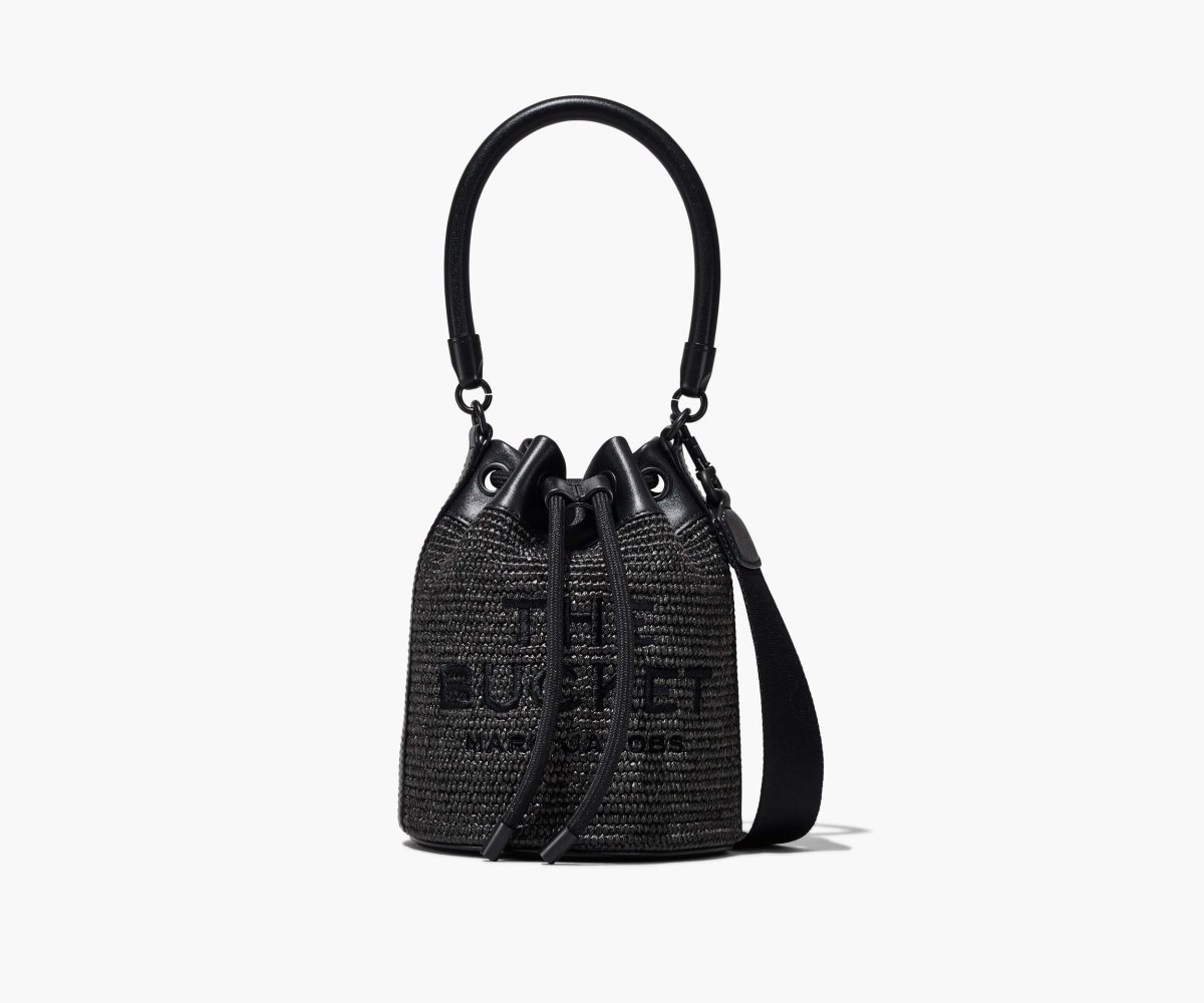 Marc Jacobs Woven DTM Bucket Bag Bucket Bag Black | IBD530781