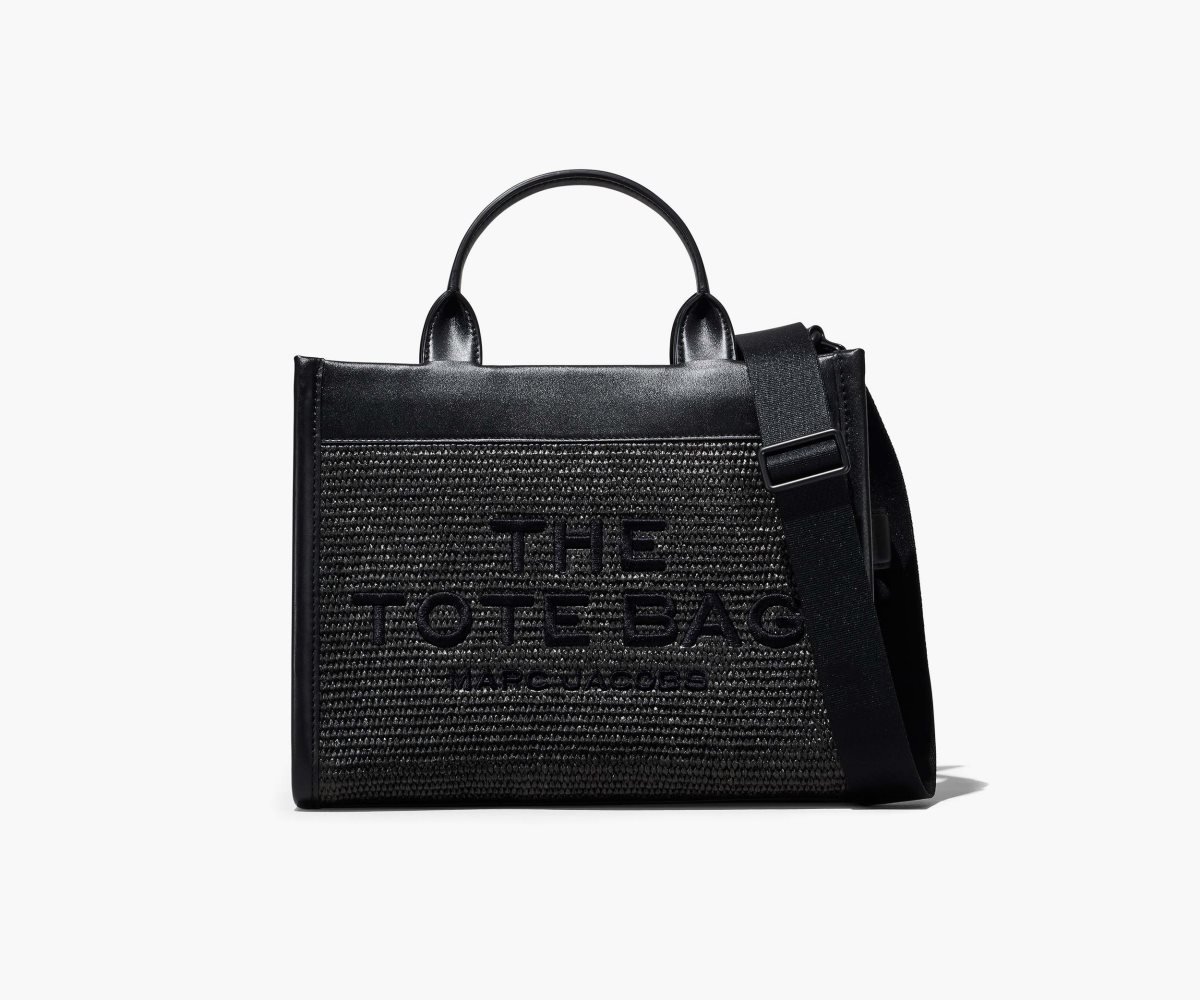 Marc Jacobs Woven DTM Medium Tote Bag The Tote Bag Black | CSU098436