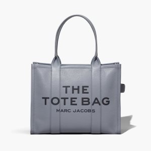Marc Jacobs Leather Large Tote Bag The Tote Bag Wolf Grey | OPR416503