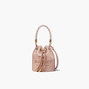 Marc Jacobs Leather Micro Bucket Bag Bucket Bag Rose | YZE862195