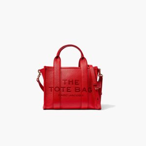 Marc Jacobs Leather Mini Tote Bag The Tote Bag True Red | FNB497516