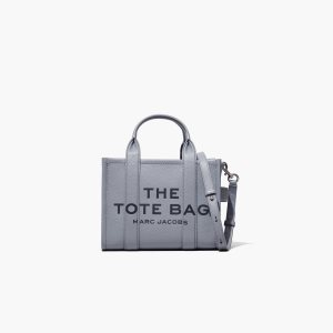 Marc Jacobs Leather Mini Tote Bag The Tote Bag Wolf Grey | KLY253967