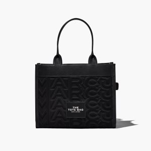 Marc Jacobs Monogram Neoprene Large Tote Bag The Tote Bag Black | JAF963018